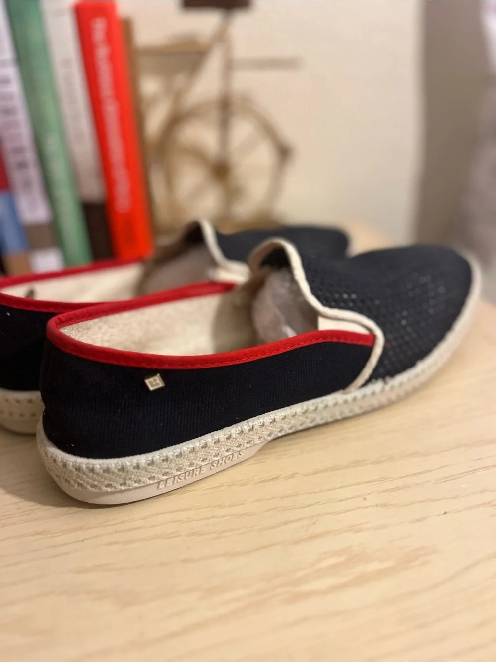Riviera Woven Slip-On Loafers with Red Trim